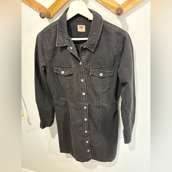 Levi’s Denim Black Button down Dress - Picture 2 of 8